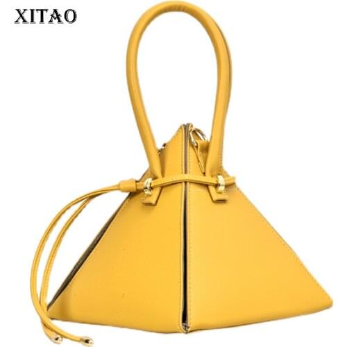 XITAO High-end Western Style Bags Portable Messenger All-match 2021 Summer Patchwork Drawstring Solid Color Bags CLL1566