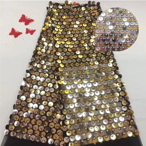 Embroidery French Lace Fabric Sequins Fabric Material Tulle Mesh Lace 3JRB-20.4511 African Sequins Lace Clothes