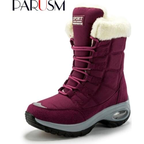 Women Snow Boots Platform Winter Punk Goth Boots Thick Plush Waterproof Non-slip Gothic Boots Fashion Women Winter Shoes Warm