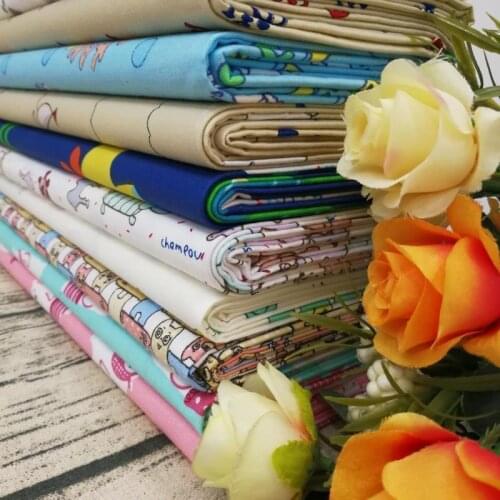 160cm cartoon printed baby fabric summer clothing pajamas dress cotton fabric printed dress fabric wholesale cotton cloth