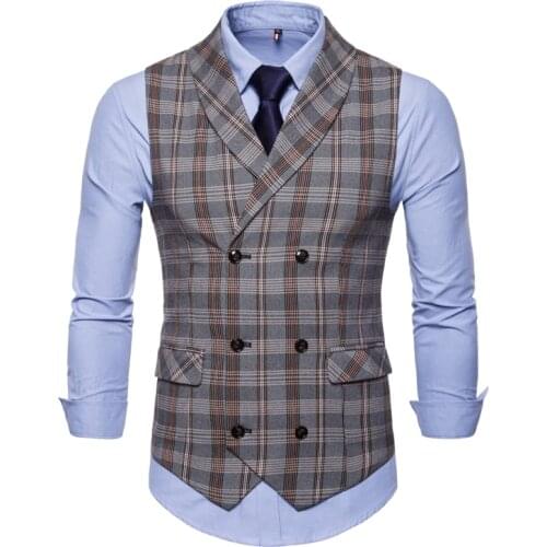 2021 New Arrival High Quality Mens Business Casual Double Breasted Waistcoat