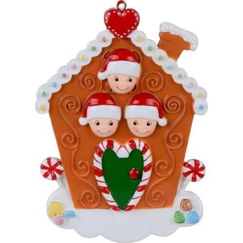 2022 Family Christmas Ornaments DIY Resin 2-3 People Family Personalized Survived Christmas Tree Pendant New Year Xmas Gift