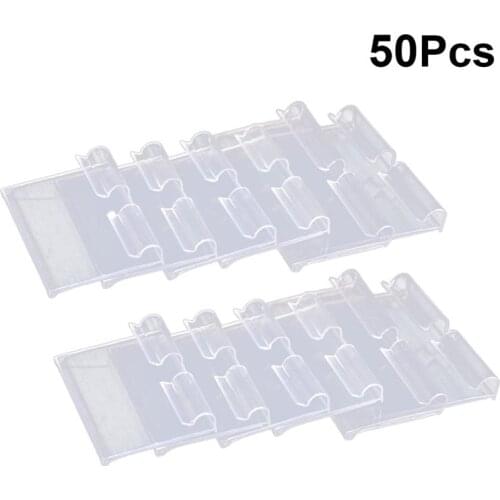 50PCS PVC Price Tags Premium PVC Price Tag For Supermarket Mall Shop Store Price Tag Of PVC Supermarket Shelf Good (Transparent)