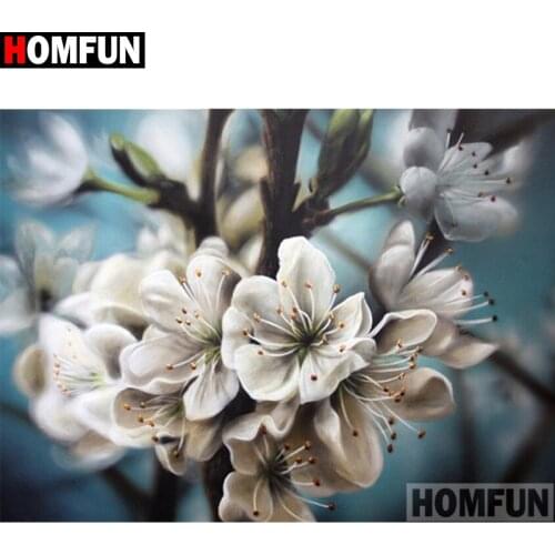 HOMFUN Full Square/Round Drill 5D DIY Diamond Painting "Flower landscape" Embroidery Cross Stitch 5D Home Decor Gift A16637