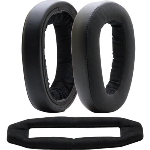 POYATU Replacement Ear Pads + Headband Cushion Cover Kit For Sennheiser GSP600 GSP 600 Headphone Headset Earpads Ear Cups