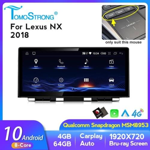 Car Android radio 10.25" head unit For Lexus NX300 NX200t NX300h NX 2018 S8 Octa core 4GB+64GB Auto Carplay multimedia system