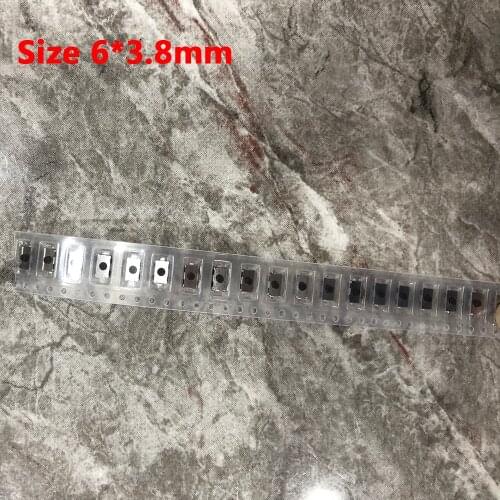 OkeyTech Car Accessories 2PCS/LOT Size 6*3.8mm Touch Switch For Peugeot For Citroen For Opel Tactile Switch Push Button 6*3.8mm