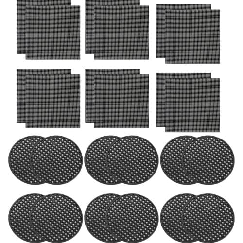 Behogar 50PCS 5x5cm Drainage Screens + 50PCS 4.5cm Round Mesh Pads for Succulent Bonsai Avoiding Rotting Roots Soil Loss Pests