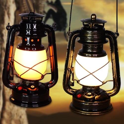 Cordless Vintage Bar Restaurant Table Lamps LED Rechargeable Desk Lamp KTV Bar Cafe Dining Room Lantern Kerosene Lamps