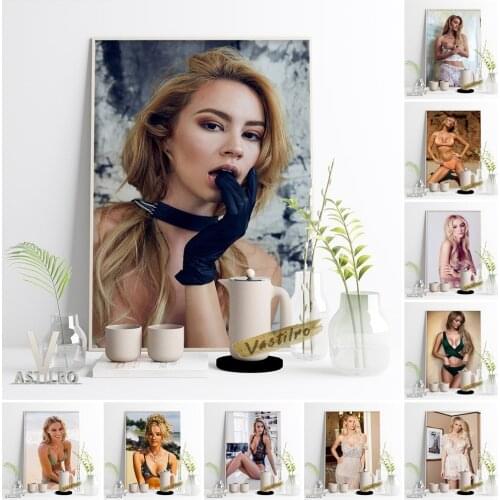 Bryana Holly Fashion Model Magazine Poster Movie Star Wall Art Canvas Painting Sexy Actress Bar Pub Club Wall Stickers Decor