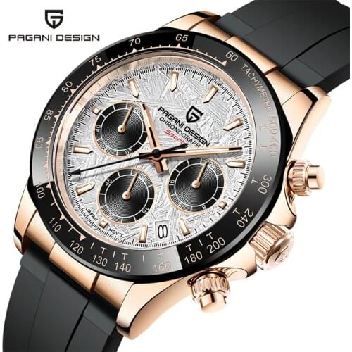 2021 New PGGANI Design Mens Watches Quartz Sports Chronograph Brand Luxury Stainless Steel Waterproof Clock Relogio Masculino
