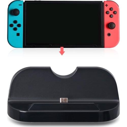 Black For Switch Console Charging Dock USB For Nintendo Switch N-Switch Charger Charging Stand Color Box
