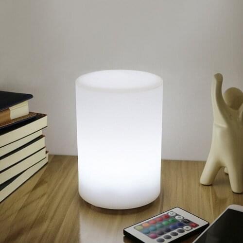 Cylinder LED Night Light Table Lamp Multi-colour LED Desk Lamp Evergy Saving Soft Lighting for Home Bedroom Baby Room