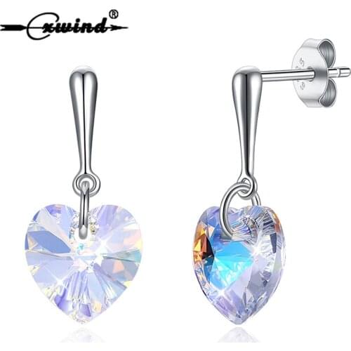 Cxwind 2019 New Geometry Earrings Heart Sweet Earrings Women Love Gifts Jewelry Orecchini Brincos Pendientes Oorbellen