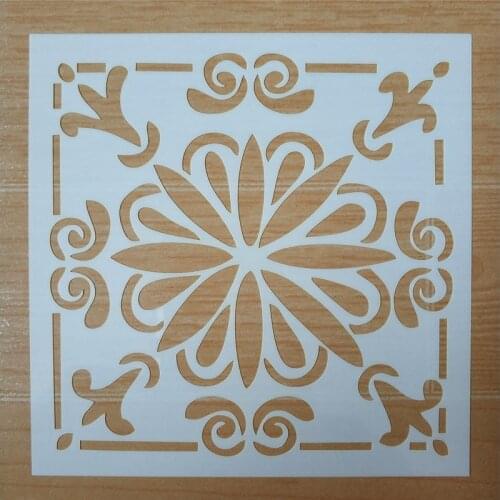 DIY Painting 15*15cm Vintage pattern Stencil Template For Tile Floor Furniture Fabric Painting Decorative