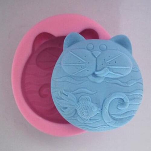 Diy Sugar Craft Cake Goldfish Cartoon Cat Silicone Mold Fondant Chocolate Mold Handmade Soap Mould Cake Decorating Tool