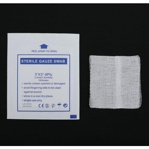 For 10Pcs/Lot Gauze Pad Cotton First Aid Waterproof Wound Dressing Sterile Gauze Pad Wound Care Supplies