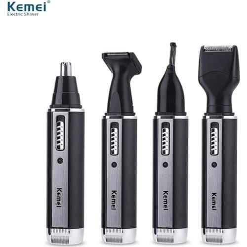 4 in 1 Professional Electric Rechargeable Nose and Ear Hair Trimmer Shaver Temple Cut Personal Care Tools For Men