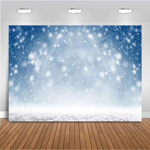Glitter bokeh winter wonderland photography background portrait white snow backdrop for photo booth studio snowflake backgrounds