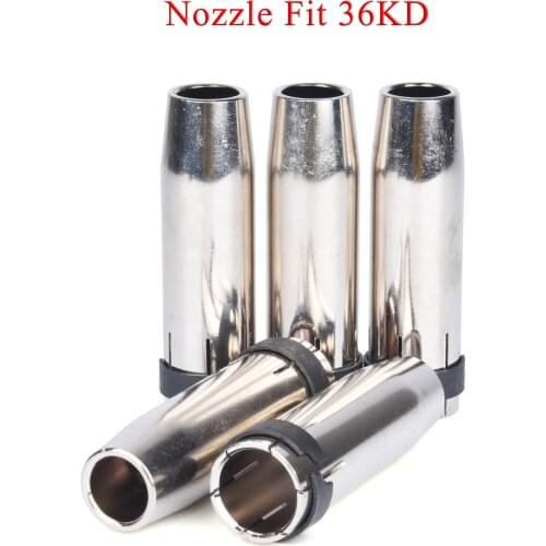 5/10Pcs 36KD Gas Nozzle Pure Copper Euro Conical Shield Cup Tips Nozzle Fit MB 36KD MIG/MAG Welding Torch 340A