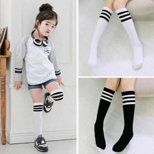 Girls Sock Print Stripe Cotton Baby Kid Knee High Long Children Sock For Toddler Clothing Accessories Girl School Socks