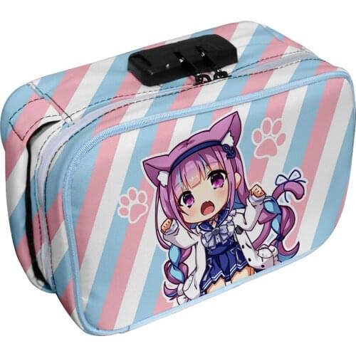 HOLOLIVE minato aqua Merch Oxford cloth 3D printing Deodorant Tobacco Bag Storage Bag Cosmetic Bag