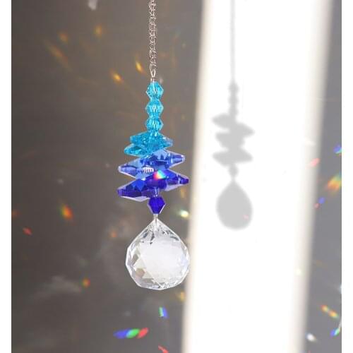 Crystal Wind Chime Light Catching Pendant Garden Wedding Light Trapping Windchimes Outdoor Indoor Garden Hanging Decorative Orna