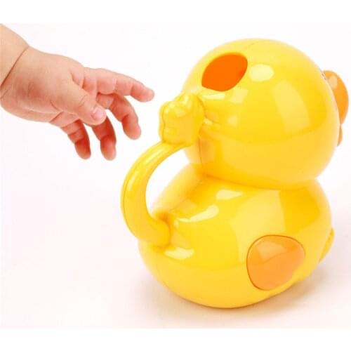 Cute Duck Watering Can Bath Toy Wash Hair For Baby Kid Beach Pool Shower