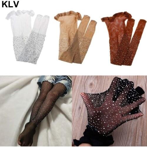Fashion Kids Girls Mesh Fishnet Stockings Kids Girls Pantyhose Flash Tights Pretty Lightning Girls Stockings 7-12 Years