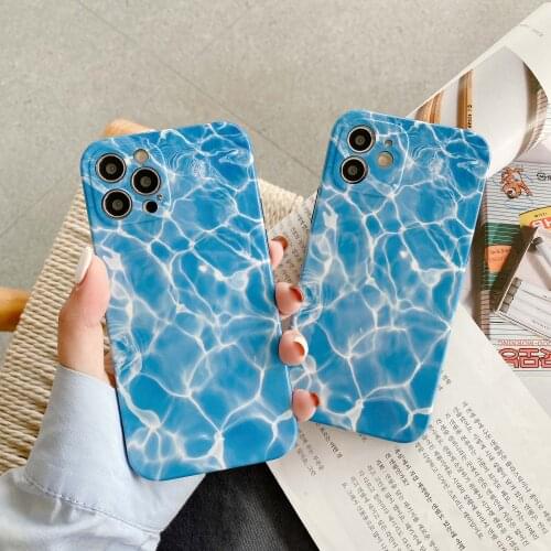 Fashion IMD Water Wave Phone Cases for iPhone 11 12 Pro Max Shockproof Back Cover Case for iPhone X XS XR 7 8 Plus Se 2020 Capa