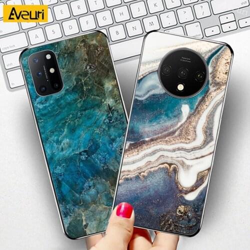 Marble Tempered Glass Phone Case For OnePlus 7T 8T 7 8 Pro 6 6T Luxury Protection Cover For OnePlus 7 8 7T Pro 7Pro 8Pro Case