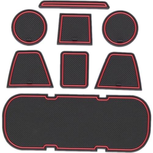 Anti-Slip Car Door Rubber Cup Cushion Red Gate Slot Pad for Toyota 86 Subaru BRZ GT86 FT86 Scion FR-S 2012~2019 Mat Accessories