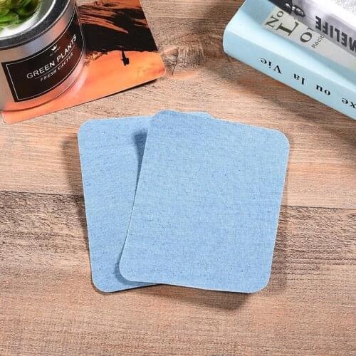 Knee Pants Rectangular Garment Cloth Patches Jean Fabric DIY Sewing Thickened Iron On Applique Elbow Self Adhesive Shirt Sweater