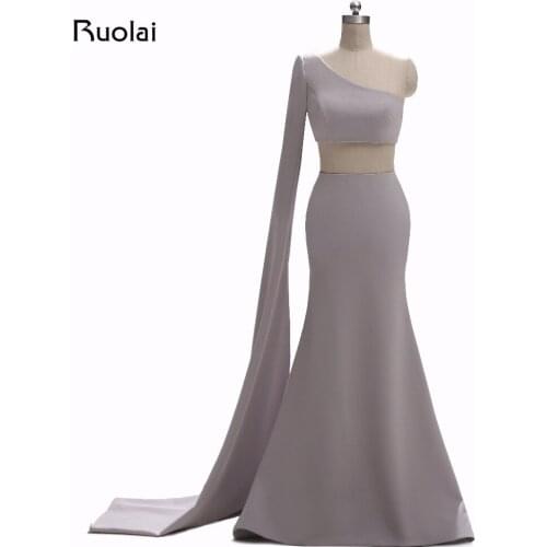 Ruolai Womens One Shoulder Evening Dresses