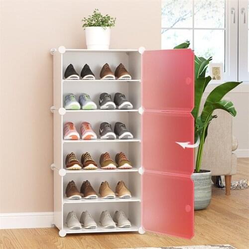 Detachable Multi-Layer Shoe Rack Dustproof Plastic Shoe Rack Household Standing Space-Saving Bracket Shoe Rack Storage Box