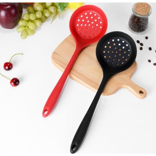 Silicone Shovel Spoon Kitchen Cooking Tools Kitchenware Nonstick Spatula Soup Spoon Handle Slotted Spoon Kitchen Supplies