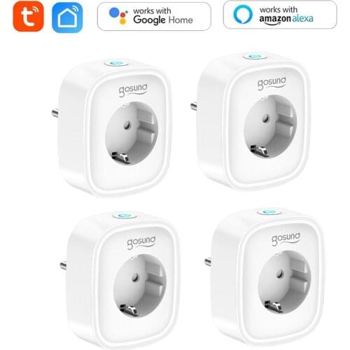 Gosund Smart Wifi Plug 16A EU Socket Outlet Power Monitor Timer Tuya Smart Life Remote Control Linkage Via Alexa Google Home