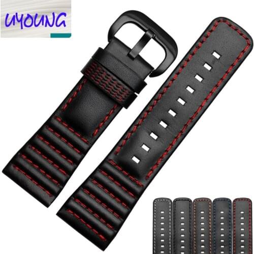 UYOUNG high quality genuine leather strap watch 28 mm mens black top group looking for P1P2P3 skin