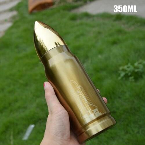 Stainless Steel Vacuum Cup Bullet Shape Tea Coffee Hot Drinking Mug Container Office Water Cup Gift Cup Vacuum Flasks Bottle