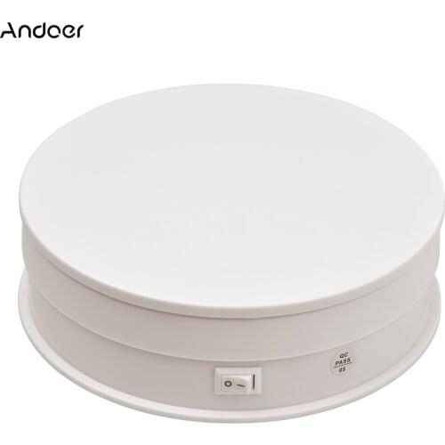 Andoer 6-inch Rotating Display Turntable Stand Motorized 360° 10KG Payload USB Supply for Small Products Jewelry Watch Model