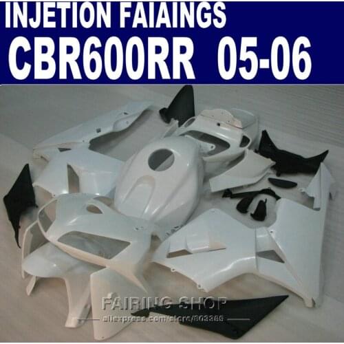 High quality Fairings For Honda CBR-600RR 2005 2006 (Pure White painted) cbr600rr 05 06Customize Fairing kit here l07