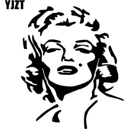YJZT 13.7CM*16.2CM Marilyn Monroe Beauty Car Stickers Decals Motorcycle Car Decoration Personalized Sticker Accessories C31-0402