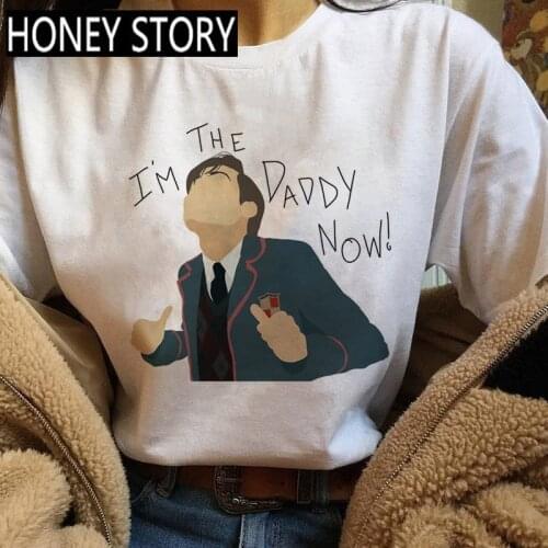 Women Ullzang Cha-Cha Diego Tshirt Graphic The Umbrella Academy Harajuku T Shirt Funny Cartoon Tshirt Fashion Tops Tee Female