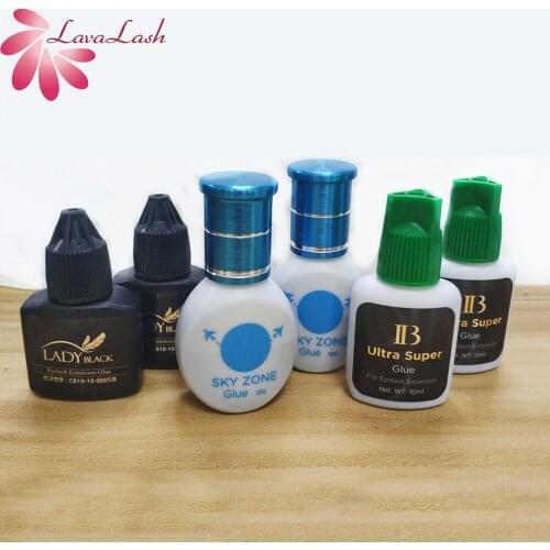 Promotional Clearance Eyelash Extension Glue 10ml Lady black glue Sky zone glue IB Ultra Super Eyelash Glue Makeup Tool Shop