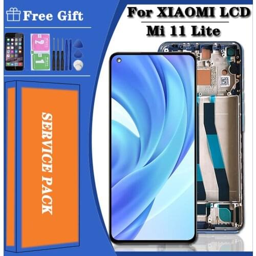 100% Original 6.55 For Xiaomi Mi 11 lite LCD Display Touch Panel Assembly Digitizer For Xiaomi Mi 11 Youth 5G Display