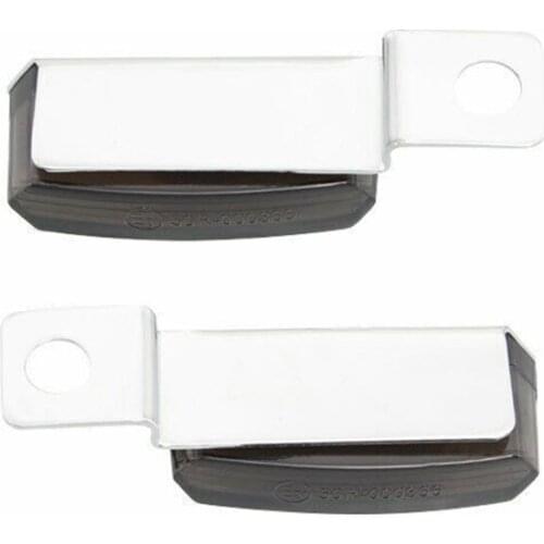 2pcs Smoke Mini LED Motorcycle Turn Signal Indicators Front Rear Blinker Lights Water & Vibration Proof