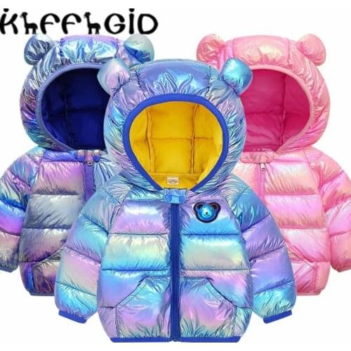 2021 childrens cotton padded clothes winter cotton padded clothes boys and girls middle and small childrens thickened warm short