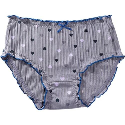 2021 New Briefs Intimates Lady Lingrerie Abdomen Cute Cotton Plus Size 5XL Fruit Pattern Sexy Underwears Womens Panties