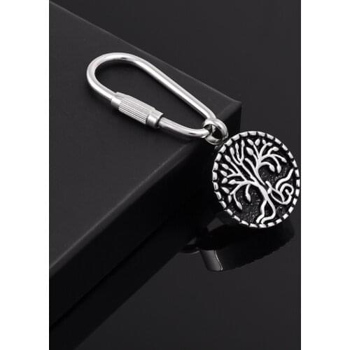 3 Different Keyring With Tree of Life Urn Pendant Key Chain Memorial Jewlery Cremation Urn Keychain Key Hooks