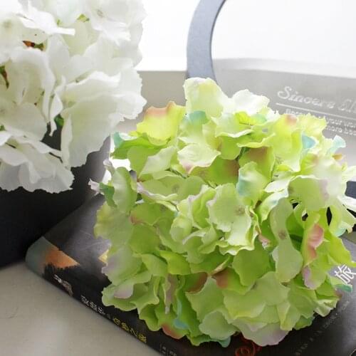 5pcs 20cm Artificial Silk Hydrangea Flower Head for DIY Wedding Flower Wall Bridal Bouquet Garland Photography Background Flores